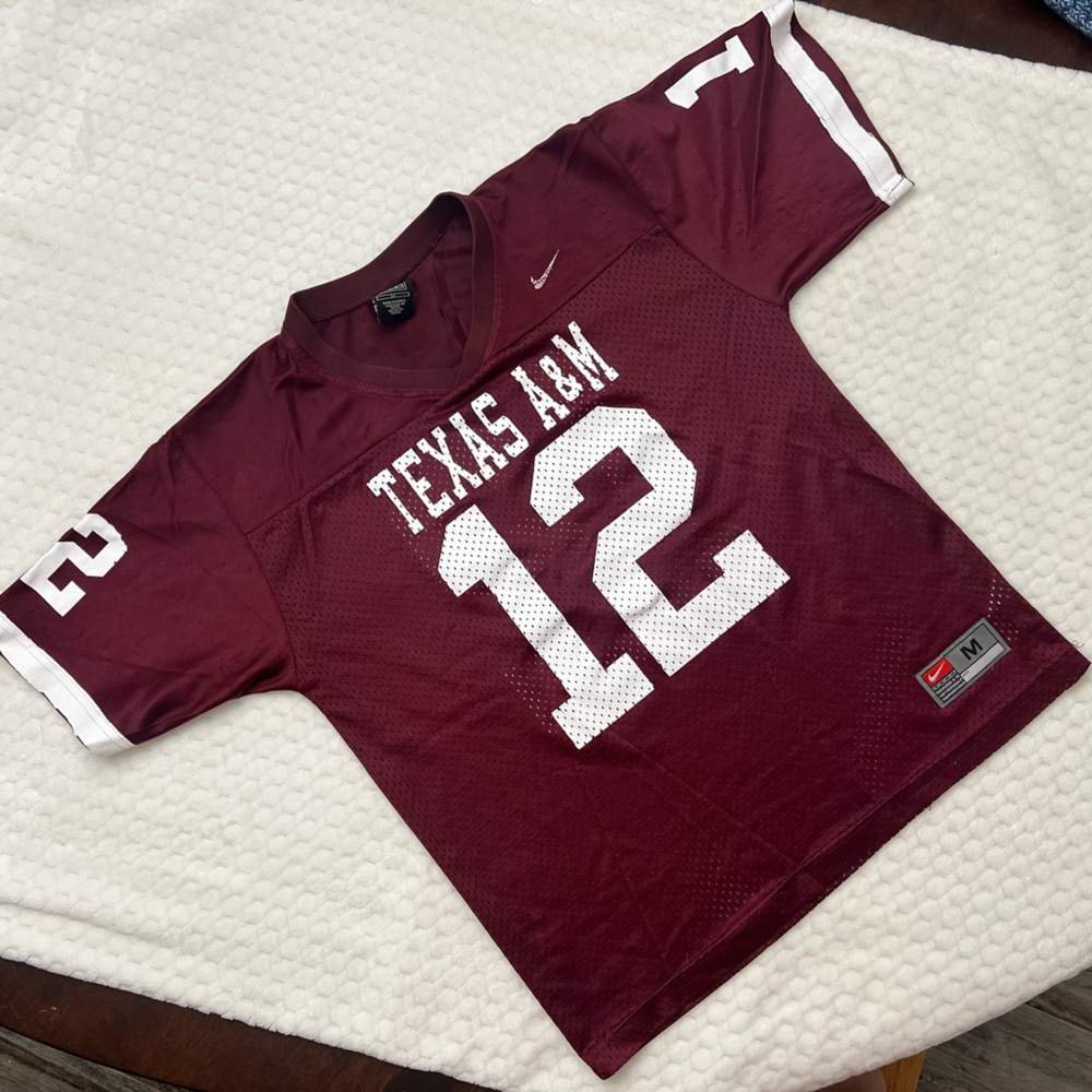 Vintage Nike Texas A&M Maroon Jersey #12 Size M
